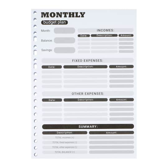 5.8" x 8.2" A5 Budget Fill Paper, 50 Sheets by Recollections™